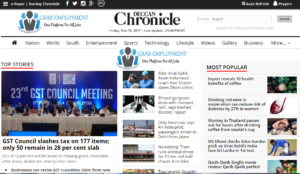 Deccan Chronicle Dhanviservices Dhanvi Services English Language News Papers And Websites in India