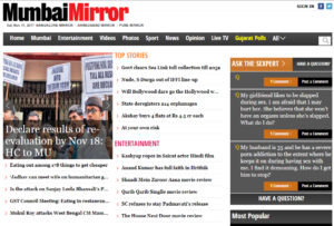 Mumbai Mirror News Website Dhanviservices Dhanvi Services Top News Websites in India