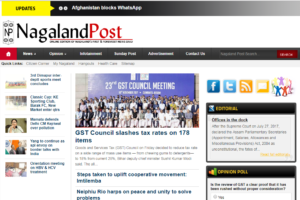 Nagaland Post News Website Dhanvi Services Dhanviservices