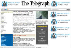 The Telegraph News Website Dhanviservices Dhanvi Services English Language News Papers And Websites in India