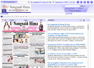 U Nongsain Hima News Website Dhanviservices Dhanvi Services Northeast News Papers And Other News Websites