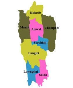 Mizoram State Map And Districts Map Dhanviservices Dhanvi Services