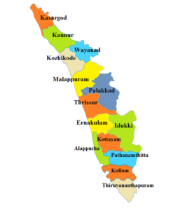 Kerala State Map And Districts Map Dhanviservices Dhanvi Services