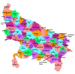 Uttar Pradesh State Map And Districts Map Dhanviservices Dhanvi Services