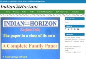 Indian Horizon News Website Dhanviservices Dhanvi Services